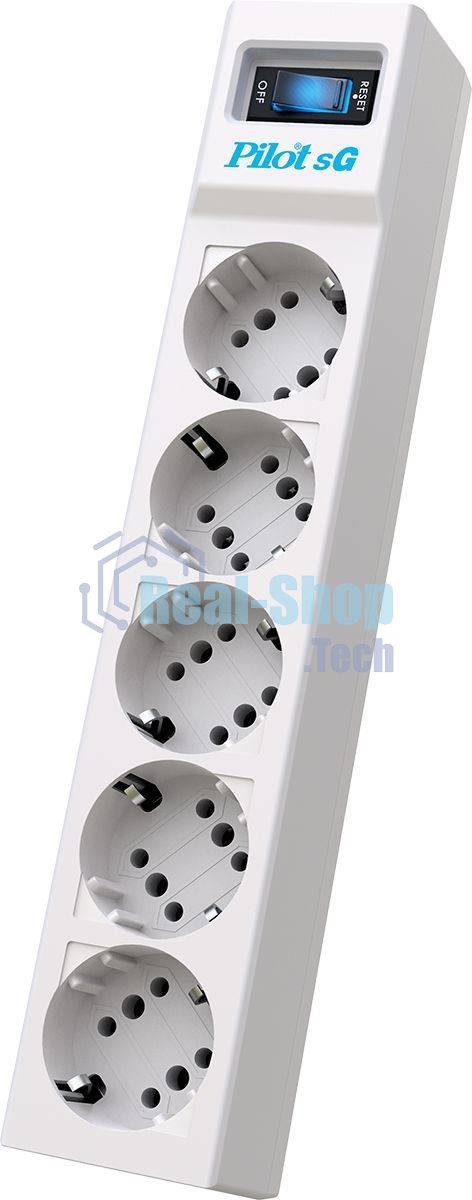 Сетевой фильтр Pilot SG 10 м (5 розеток) белый (коробка)