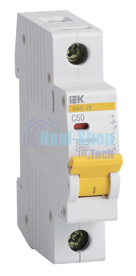 Выключатель автоматический модульный 1п C 50А 4.5кА ВА47-29 ИЭК MVA20-1-050-C