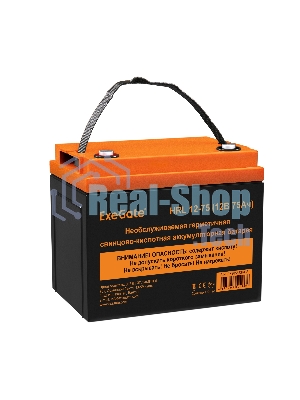Аккумуляторная батарея ExeGate EX285653RUS HRL 12-75 (12V 75Ah, под болт М6)