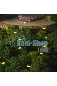 Гирлянда Neon-night Роса с контроллером 20м, 200 LED, IP20, 230В, зеленый провод, теплое белое свечение