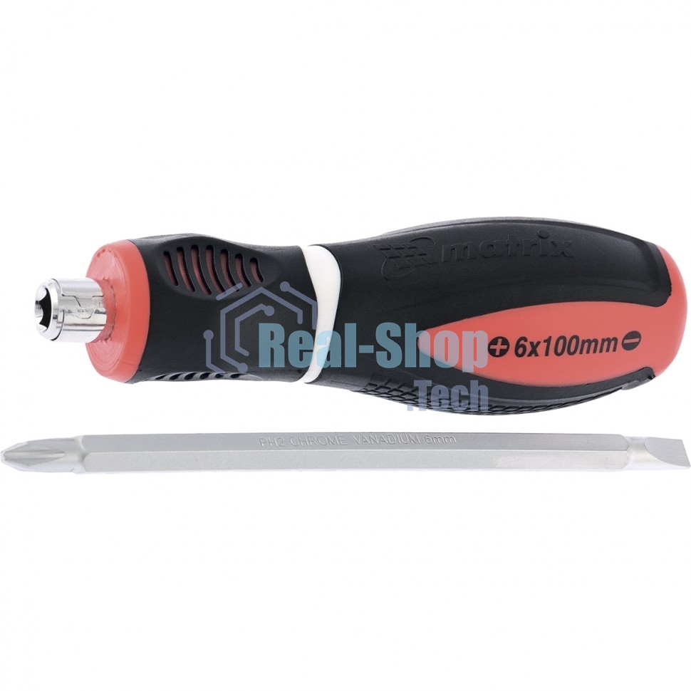 Отвертка комбинированная Matrix, SL6,0/Ph2, CrV, двухкомп. рукоятка MASTER 11580