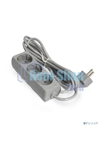 Удлинитель ExeGate EX285808RUS ECE-3-5G (3 евророзетки с заземлением, 5 м, серый)