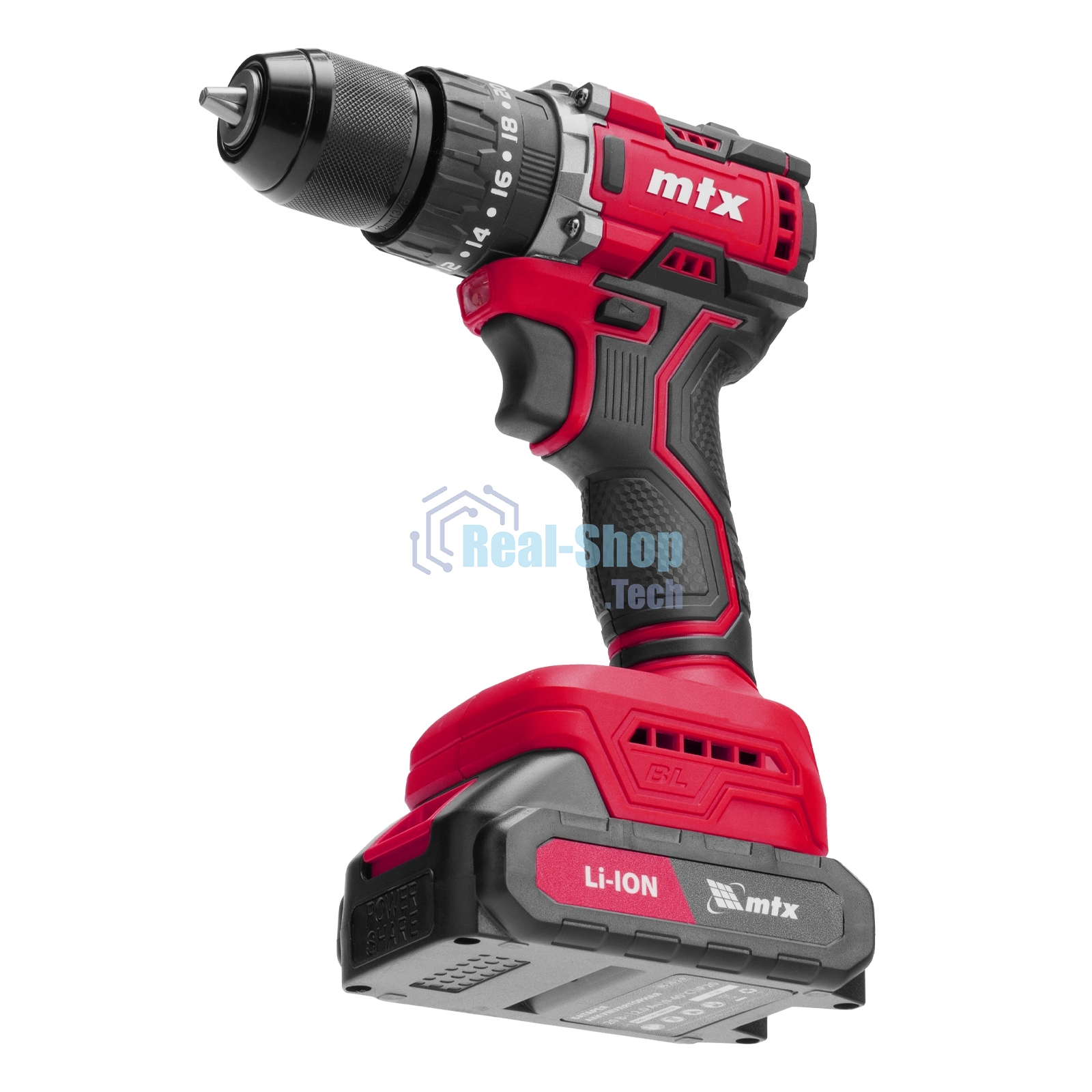 Дрель-шуруповерт MTX CIDS-BL-20, 20 В, 2 Ач, 60 Нм, бесщеточный, ударный