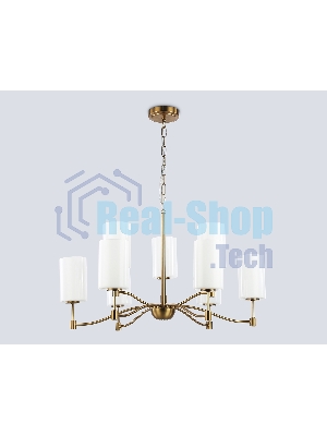 Люстра Ambrella light LH56054/6+3 BS/FR латунь/белый матовый E14*9 max 40W D765*1060