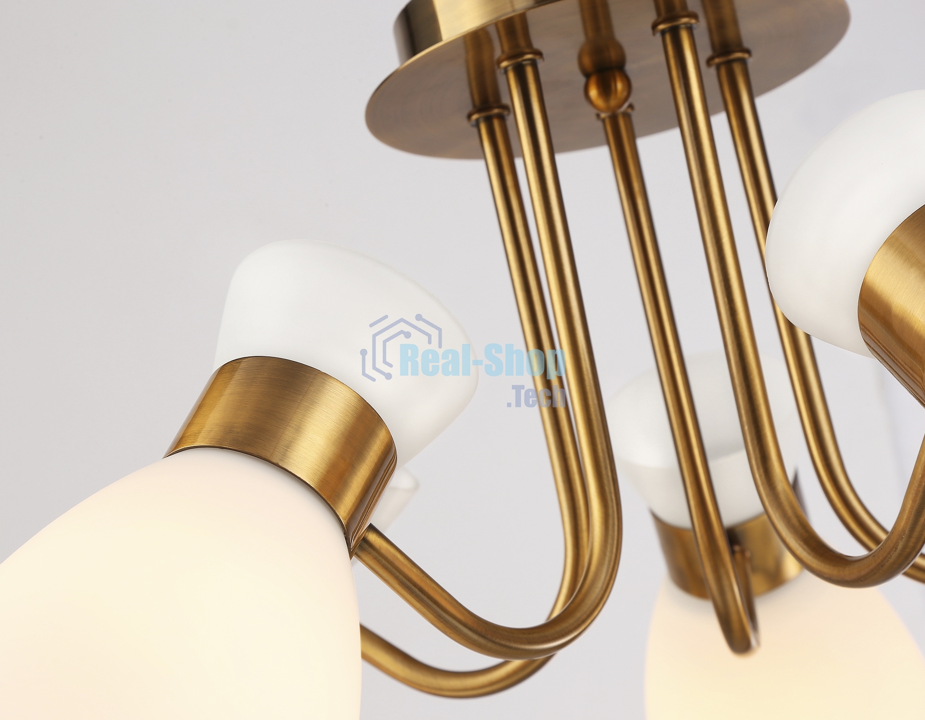Светильник Ambrella light TR3218/5 GD/FR золото/белый матовый E27*5 max 40W D580*290