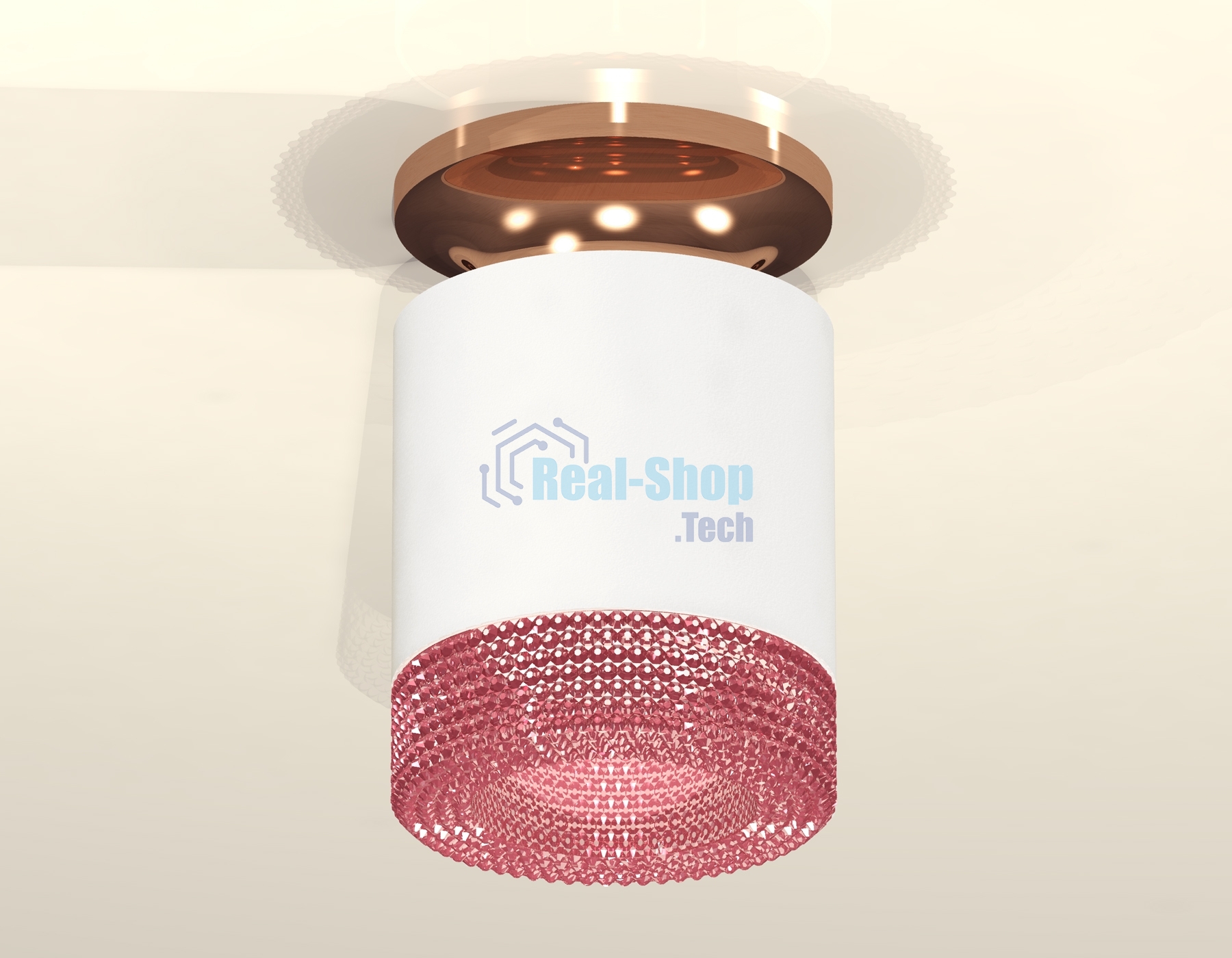 Светильник Ambrella Light XS7401143 SWH/PPG/PI белый песок/золото розовое полированное/розовый MR16 GU5.3(N7930, C7401, N7193)