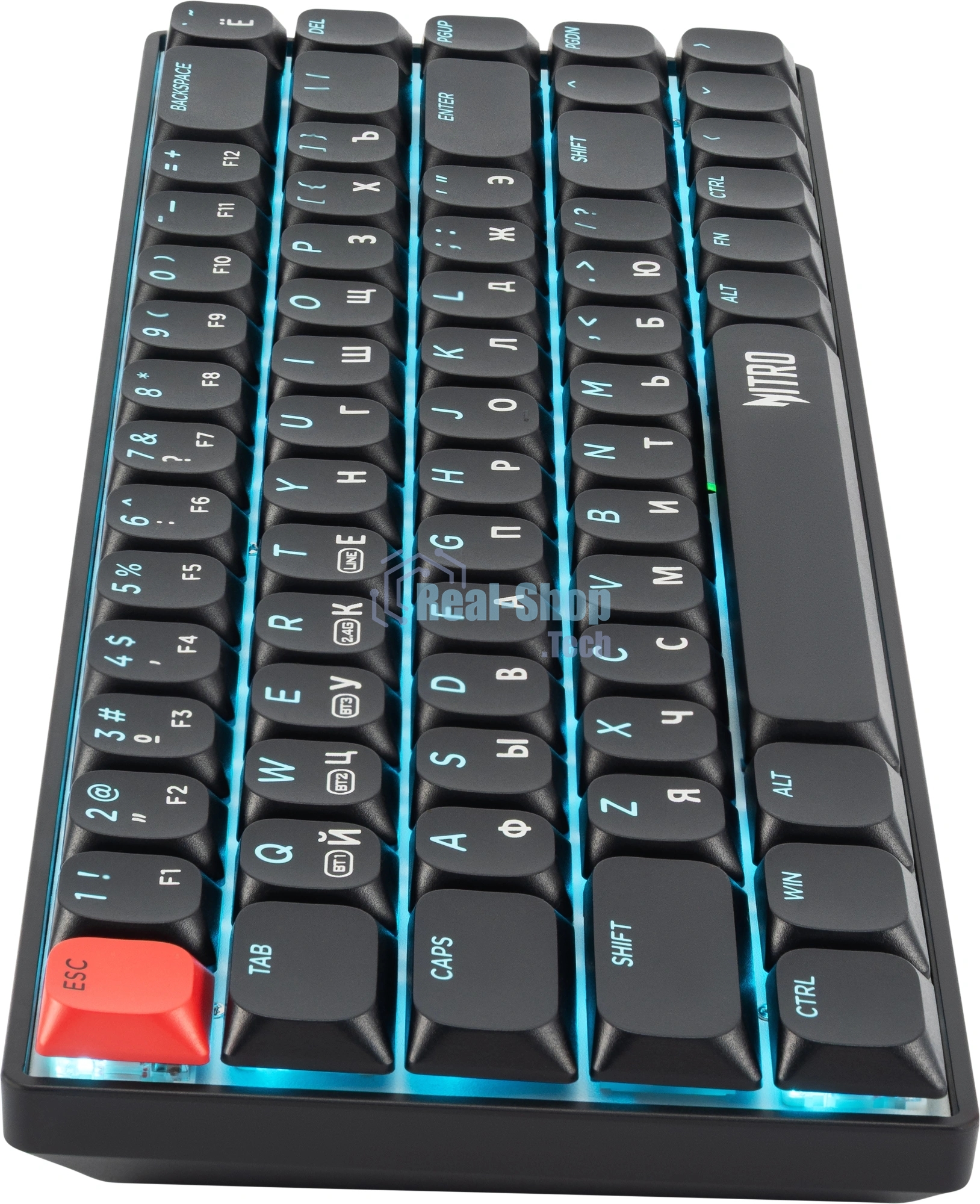 Клавиатура Acer OKR400 гибридная, USB Type-A, Bluetooth, радиоканал, чёрный