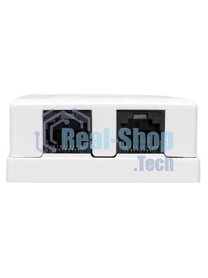 Розетка настенная TERACOM PRO Cat.6 неэкранированная 2 порта RJ-45 Dual IDC белая