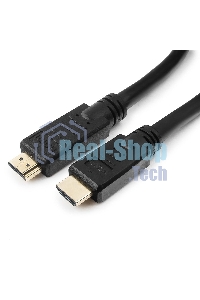 Кабель Cablexpert HDMI CC-HDMI4-30M, 19M/19M, v1.4, медь, позол.разъемы, экран, усилитель сигнала, 30м, черный, пакет