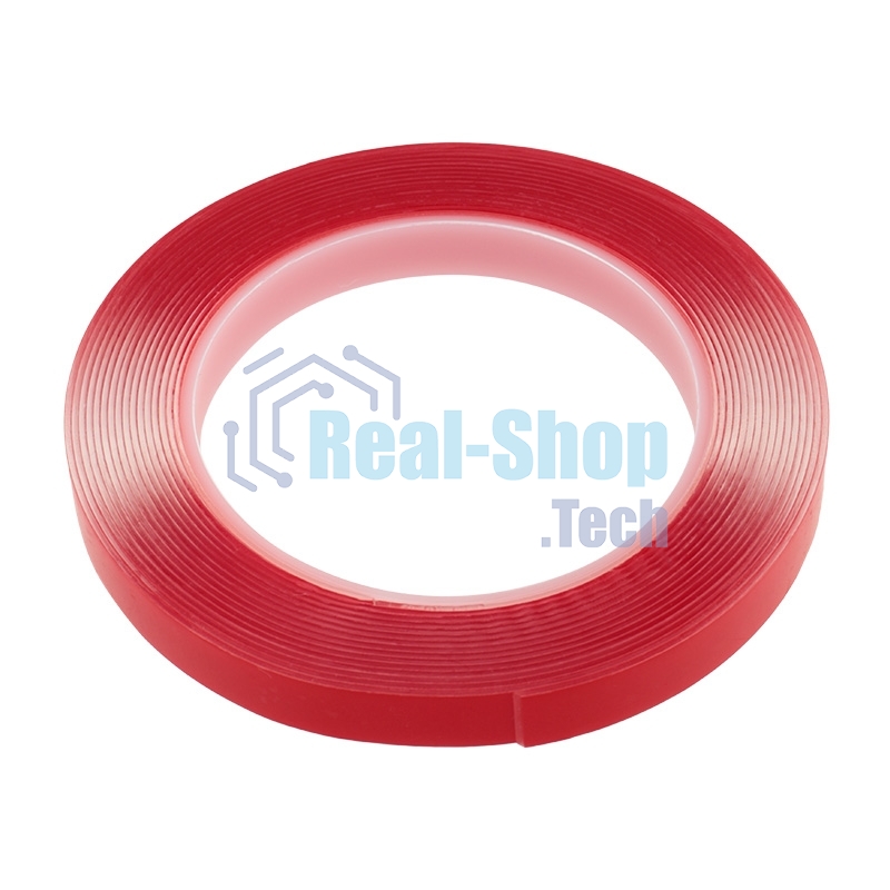 Двухсторонний скотч Rexant, прозрачный, на акриловой основе, 12 мм, ролик 5 м