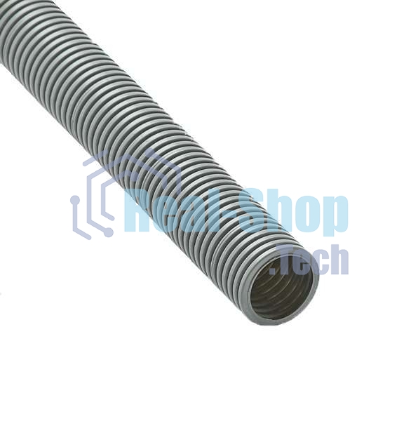 Труба гофрированная ПВХ d50 мм с протяжкой сер. (15 м) Ruvinil 15001