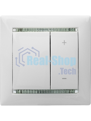 Светорегулятор нажимной 40-600W для л/н и обмоточных т-ров 770074 Legrand Valena Белый