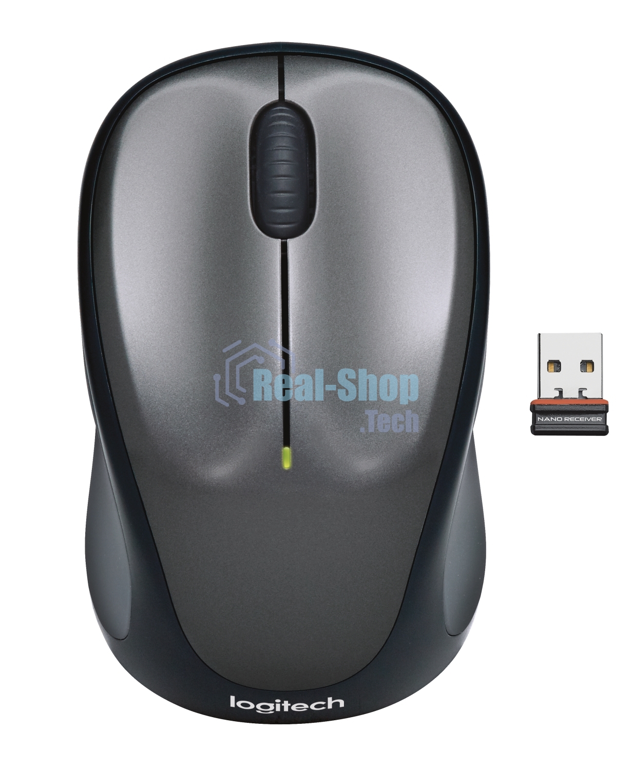Мышь беспроводная Logitech M235 серый/черный, 1000 dpi, радиоканал, USB, кнопки - 3