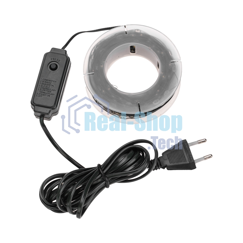 Гирлянда Neon-night Роса с контроллером 20м, 200 LED, IP20, 230В, зеленый провод, теплое белое свечение