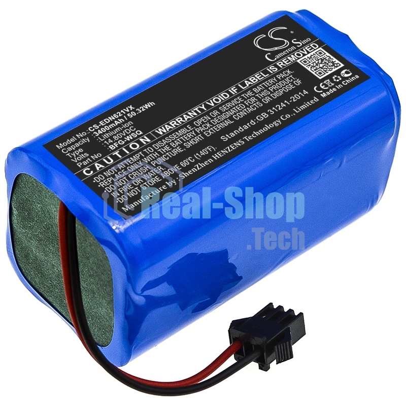 Аккумулятор CameronSino CS-EDN621VX для пылесоса Eufy RoboVac 11, RoboVac 11S, RoboVac 11S Max 14.8v 3400mAh