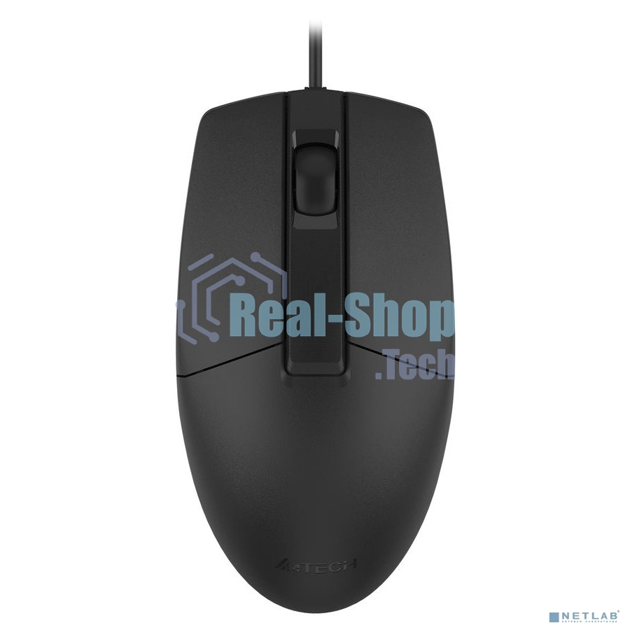 Мышь проводная A4Tech OP-330 черный, 1200 dpi, USB, кнопки - 3