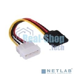 Кабель питания EX138936RUS SATA ExeGate EX-CC-SATA-PS (Molex 4pin/SATA15pin, 0,15м)