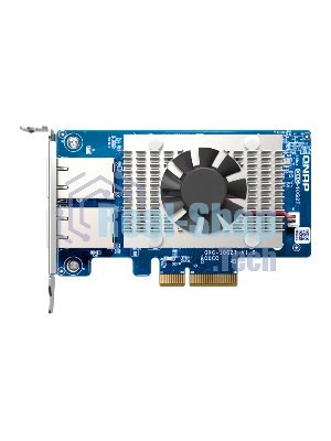Сетевая карта QNAP QXG-10G2T Dual-port BASET 10GbE network expansion card; low-profile form factor; PCIe Gen3 x4