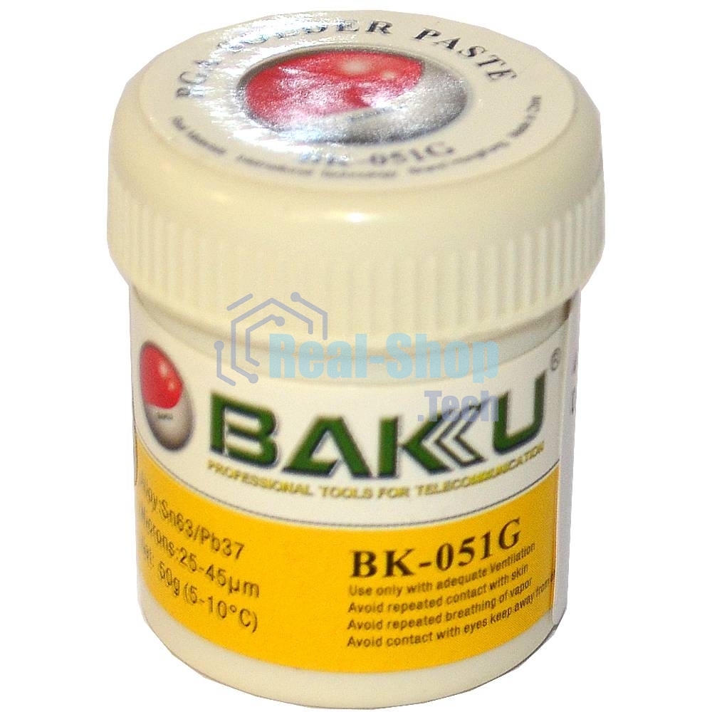 Паста паяльная BAKU BK-051G, 50 гр., банка