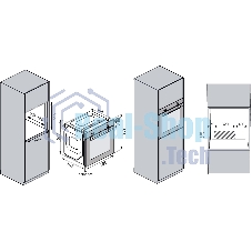 Встраиваемый духовой шкаф Kuppersberg HO 608 B электрический, High-Tech, 60 см, объем 80 л, 8 режимов, поворотное управление, макс. Температура 300 градусов, дисплей, таймер, черный