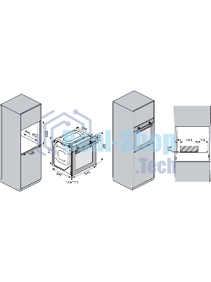 Встраиваемый духовой шкаф Kuppersberg HO 608 B электрический, High-Tech, 60 см, объем 80 л, 8 режимов, поворотное управление, макс. Температура 300 градусов, дисплей, таймер, черный