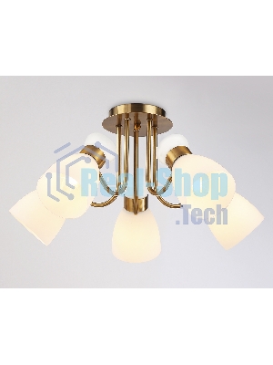 Светильник Ambrella light TR3218/5 GD/FR золото/белый матовый E27*5 max 40W D580*290