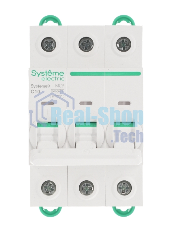 Выключатель автоматический 3П 10А характеристика C 10кA 400В Systeme Electric Systeme9 (кратно 1)