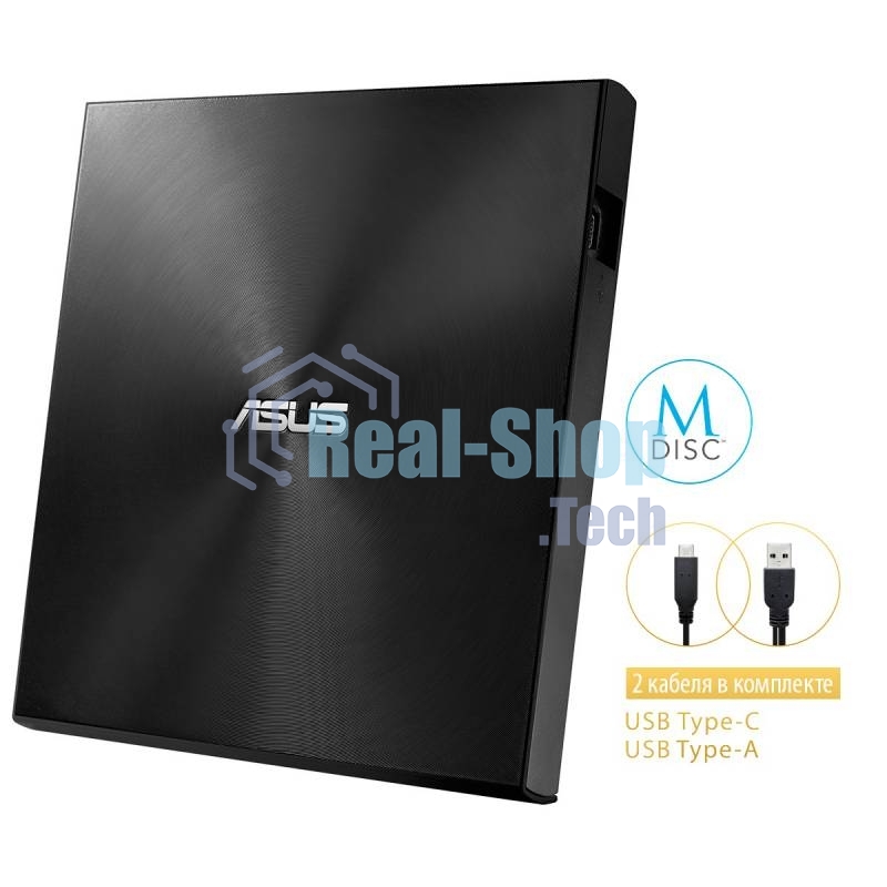 Оптический привод DVD-RW Asus SDRW-08U9M-U черный USB slim ultra slim M-Disk Mac внешний RTL