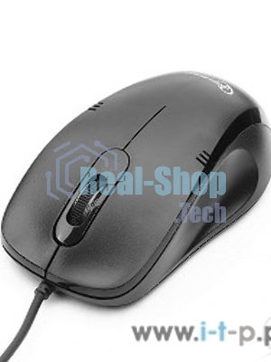Мышь проводная Gembird MOP-100 черный, 1000 dpi, USB, кнопки - 3