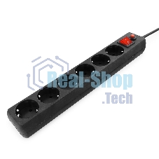 Сетевой фильтр Гарнизон EHB-0 0,5 м 6 розеток черный для UPS