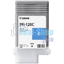Картридж струйный Canon PFI-120 C 2886C001 голубой (130 мл) для Canon imagePROGRAF TM-200/205
