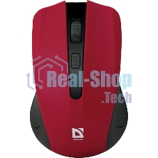 Мышь беспроводная Defender Accura MM-935 красный, 1600 dpi, радиоканал, USB, кнопки - 4