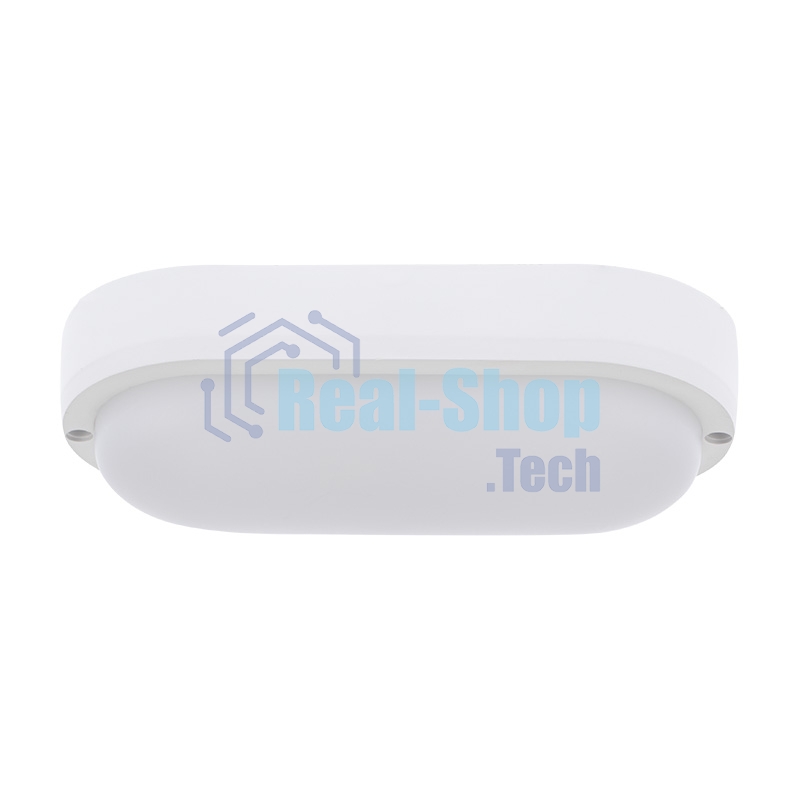 Светильник светодиодный пылевлагозащищенный Rexant ЖКХ-01 овал 18 Вт 1800 Лм IP65 196 мм 6500 K с микроволновым датчиком движения