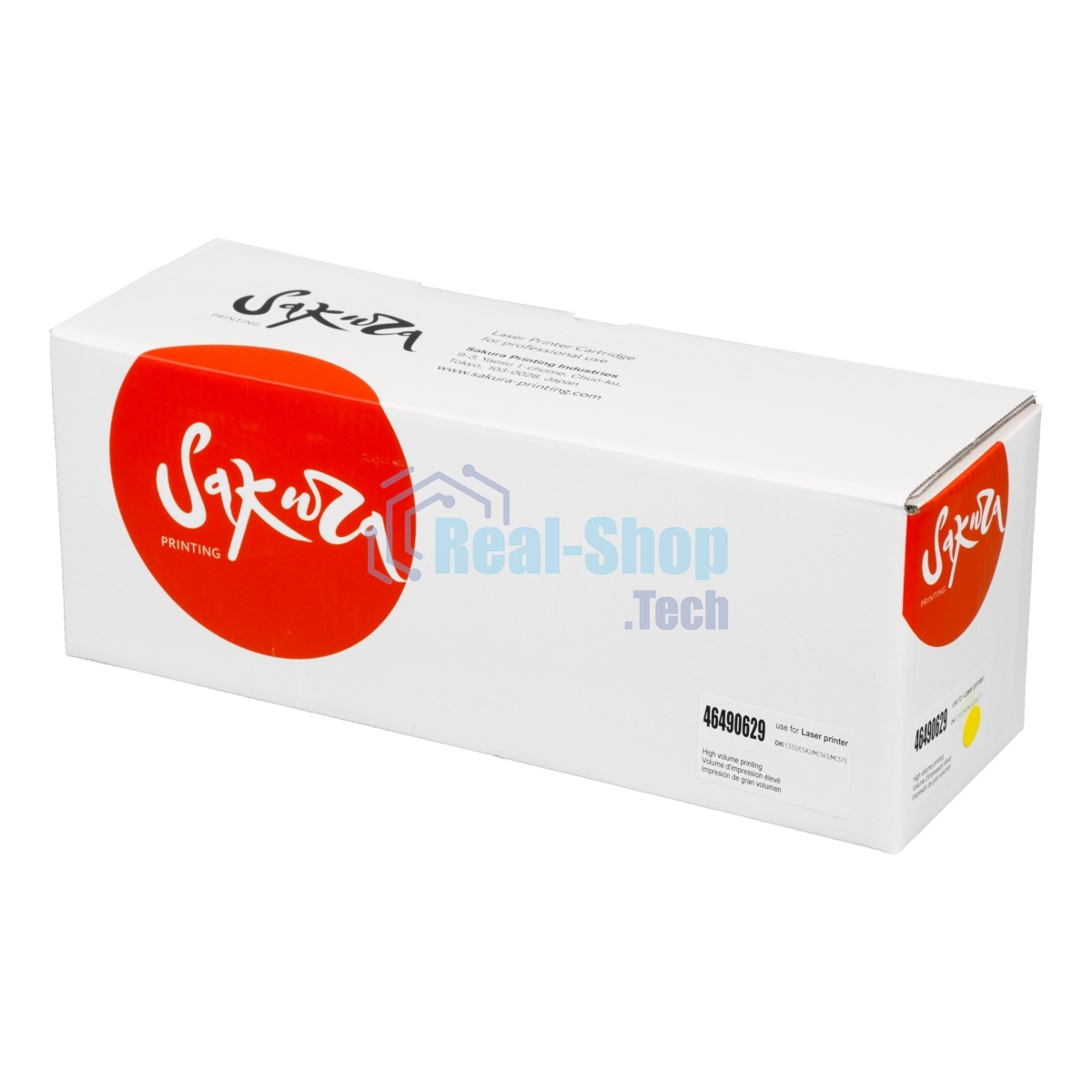 Картридж Sakura 46490629 для OKI C531DN/C532DN/C542DN/MC563/MC573, желтый, 7 000 к.