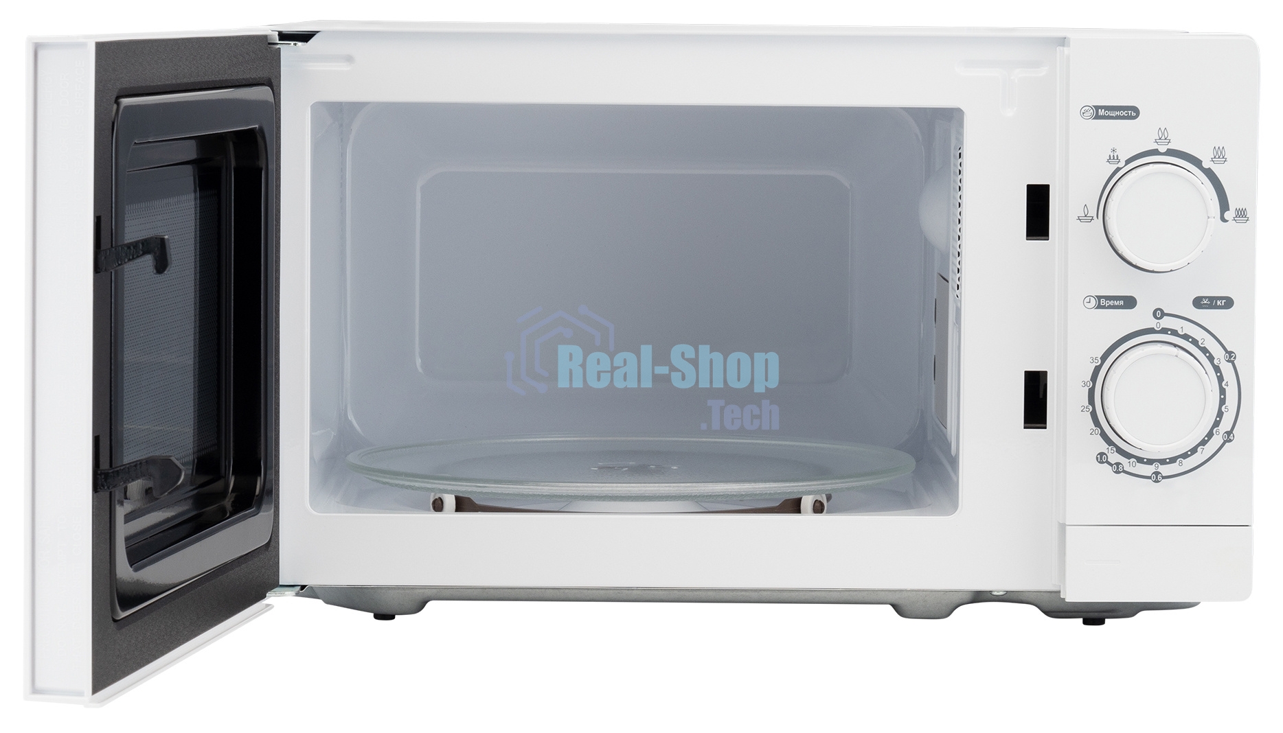 Микроволновая печь Hyundai HYM-M2064 белый, 20 л, 700 Вт, переключатели - поворотный механизм