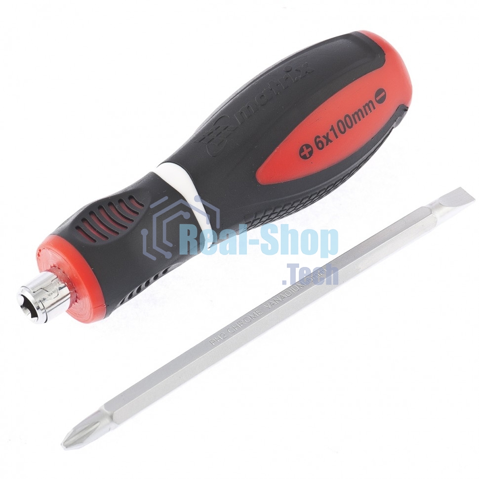 Отвертка комбинированная Matrix, SL6,0/Ph2, CrV, двухкомп. рукоятка MASTER 11580