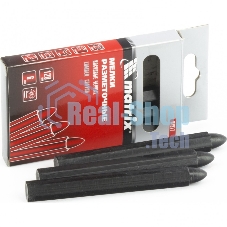 Мелки Matrix разметочные восковые черные, 120 мм, коробка 6 шт