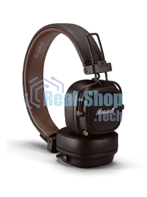Беспроводные/проводные наушники Marshall Major IV коричневый, накладные, Bluetooth + проводной, беспроводная зарядка, до 80 ч