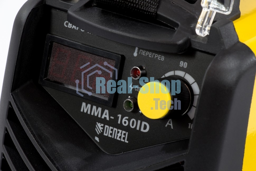 Аппарат инверторный дуговой сварки Denzel ММА-160ID, 160 А, ПВР 60%, диам.эл.1,6-3,2 мм, провод 2 м
