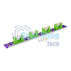 Алюминиевый настенный держатель Palisad для садово-огородного инструмента, 4 ячейки, 4 крюка