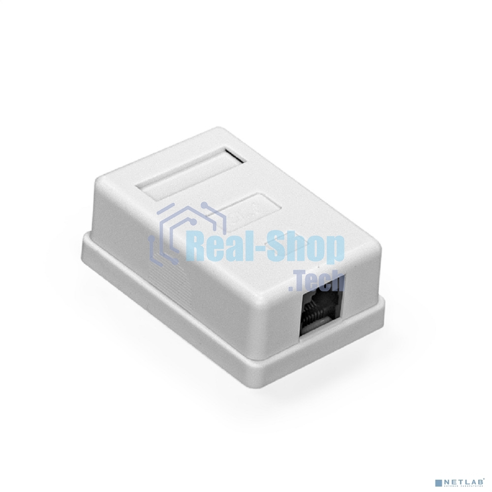 Розетка компьютерная внешняя ExeGate SM1-RJ45-C6 RJ-45 кат.6 UTP Krone/110