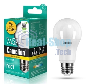 Лампа светодиодная Camelion (15065) LEDRB/9-A60/830/E27
