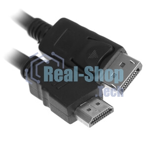 Кабель Cablexpert DisplayPort->HDMI, 7.5м, 20M/19M, черный, экран, пакет 
