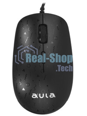 Мышь проводная AULA AM106 черный, 2000 dpi, USB, кнопки - 4