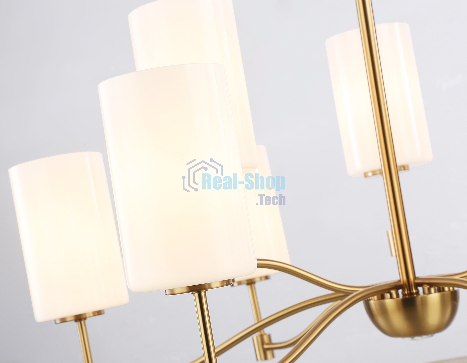 Люстра Ambrella light LH56054/6+3 BS/FR латунь/белый матовый E14*9 max 40W D765*1060