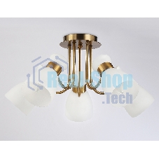 Светильник Ambrella light TR3218/5 GD/FR золото/белый матовый E27*5 max 40W D580*290
