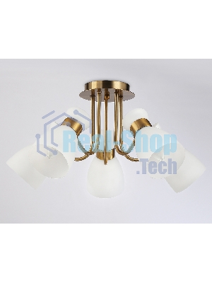 Светильник Ambrella light TR3218/5 GD/FR золото/белый матовый E27*5 max 40W D580*290