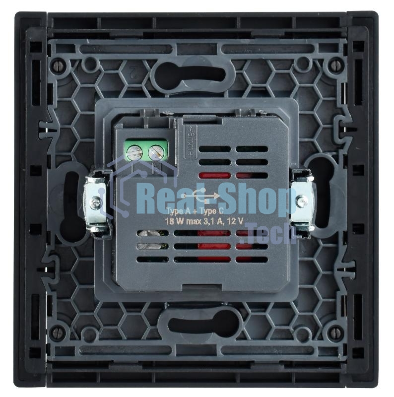 Розетка USB A+C 18Вт FP551 IEK FORTE&PIANO Сталь