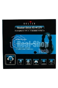 Гарнитура проводная Oklick HS-M137V черный 1.8м мониторы оголовье