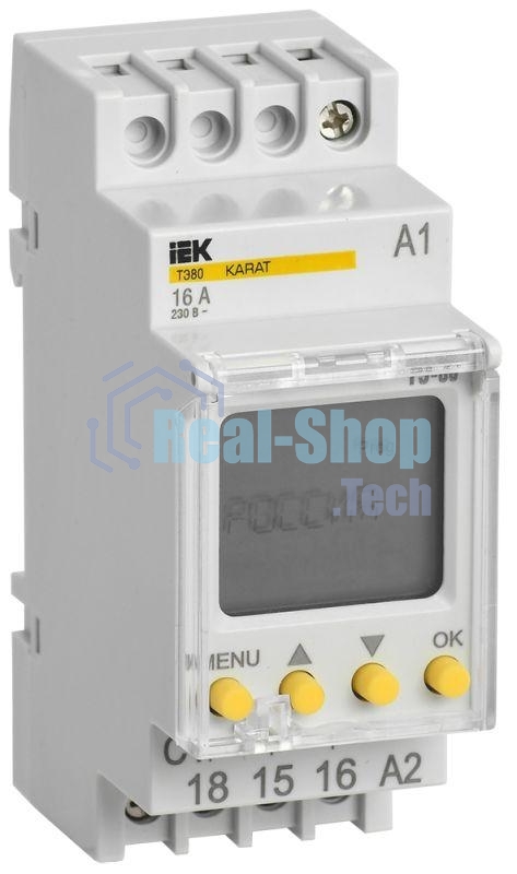 Таймер цифровой ТЭ80 16А 230В на DIN-рейку KARAT IEK MTA10-16-080